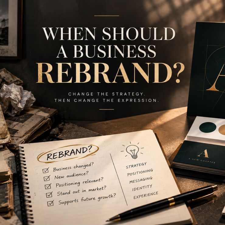 Strategic brand rebranding process showing when a business should evolve its brand identity