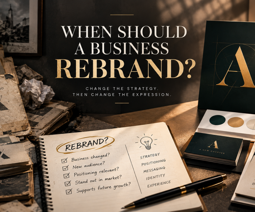 Strategic brand rebranding process showing when a business should evolve its brand identity